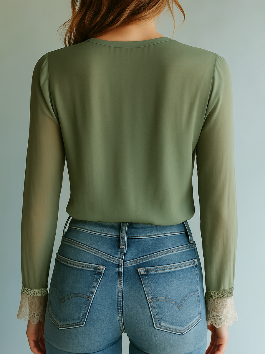 INÉS | BLUSA FLORAL CON ENCAJE