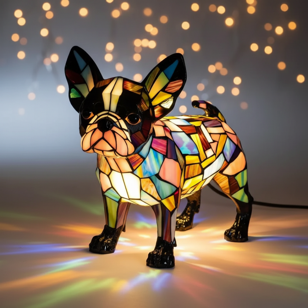 Lampada Boston Terrier Elegante – Aurea Montiel