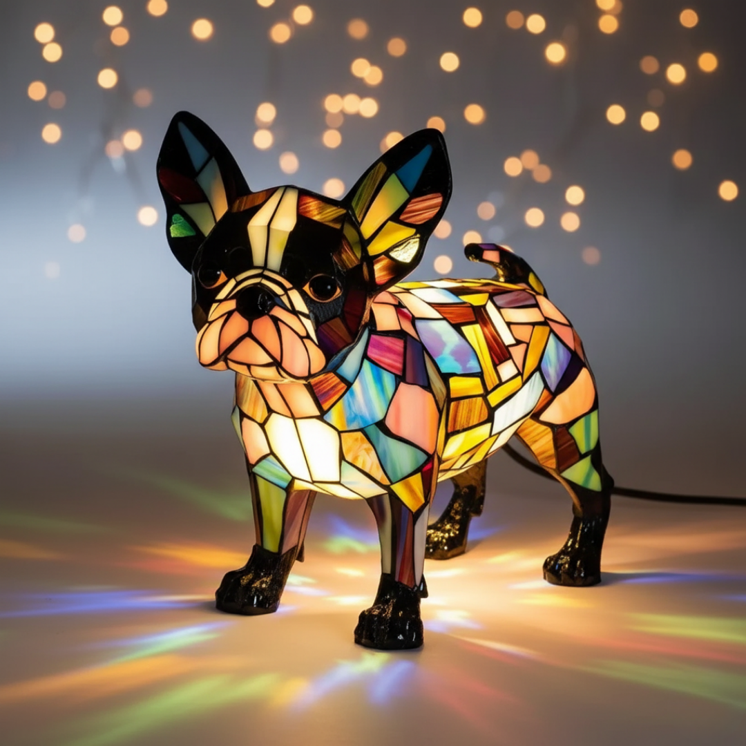 Lampada Boston Terrier Elegante – Aurea Montiel