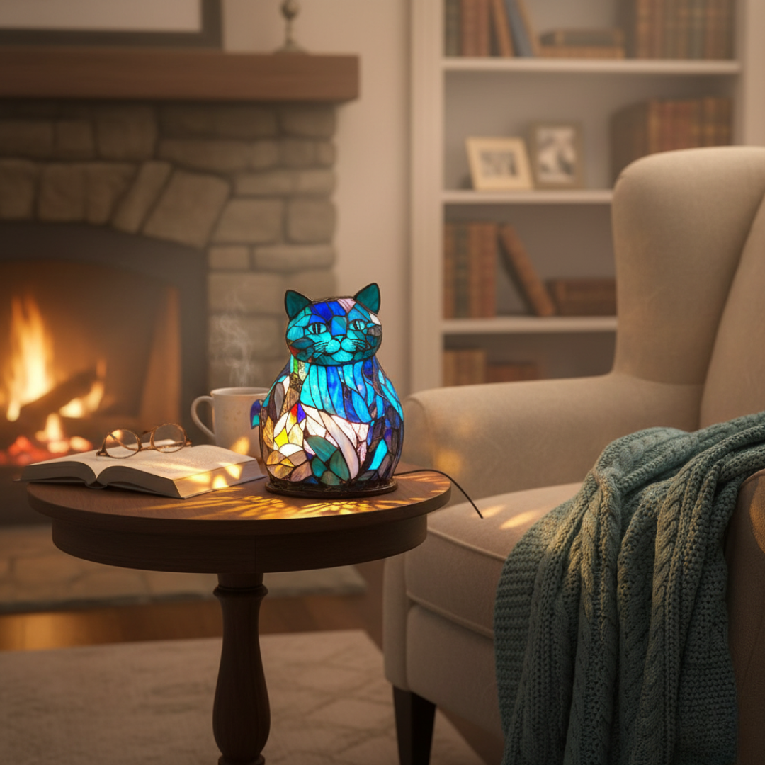 Lampada Gatto Arancione Incantato – Aurea Montiel