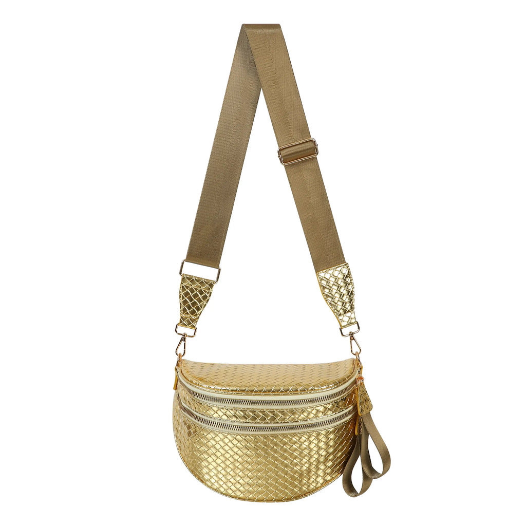 GoFree - Marsupio in Pelle Intrecciata