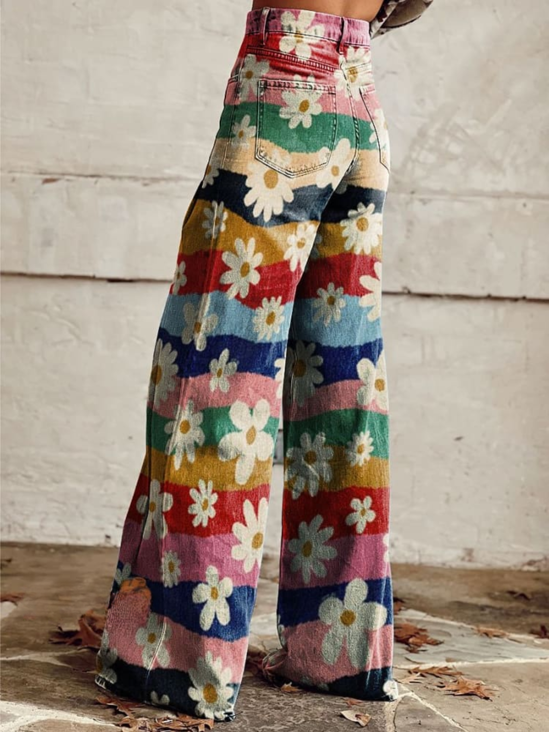ADELINA | PANTALONI ELEGANTI CON STAMPA FLOREALE