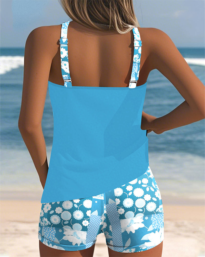 SABRINA - Costume da bagno a due pezzi dalla vestibilità comoda e dallo stile da spiaggia floreale