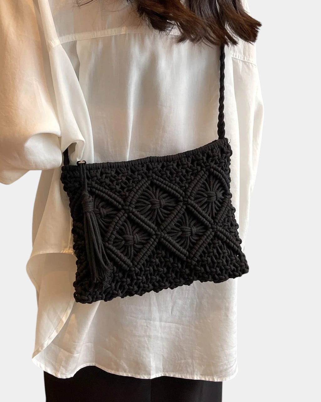 Patrizia — Borsa a tracolla intrecciata Aurea Montiel