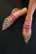 SCARPE DÉCOLLETÉ LEOPARDATE CON DOPPIO CINTURINO