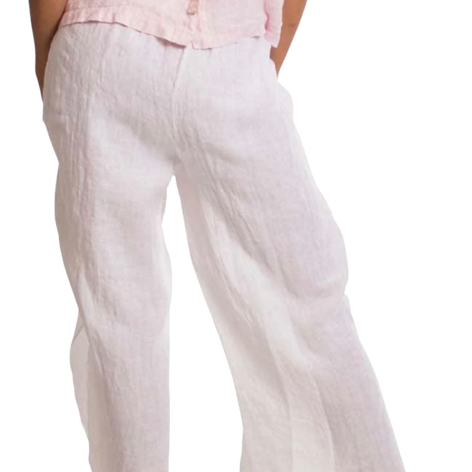 Pantaloni Capri in Lino Flo con Spacco Laterale *PIÙ VENDUTO*