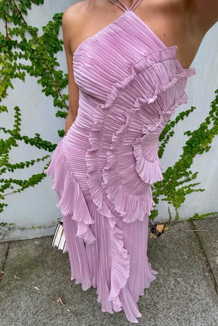 ELEONORA| ABITO ELEGANTE CON RUFFLI