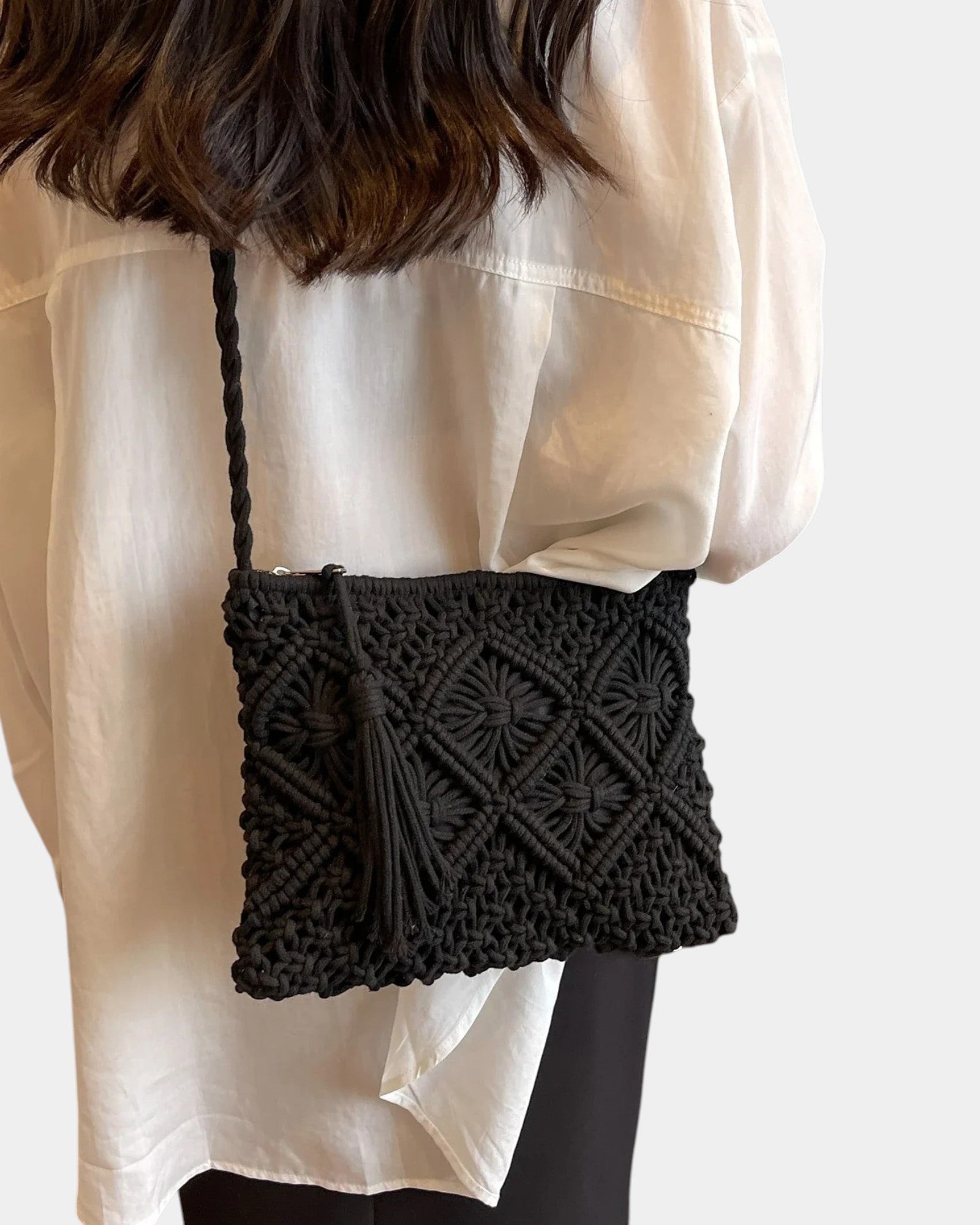 Patrizia — Borsa a tracolla intrecciata Aurea Montiel