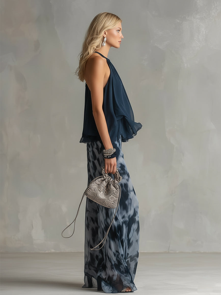 LUDOVICA | COMPLETO ELEGANTE IN CHIFFON