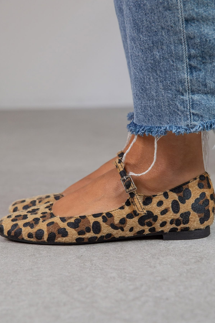 BALLERINE ANIMALIER CON CINTURINO