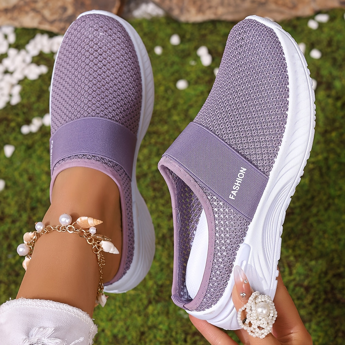 Lily™ | Sneakers Slip-On in Tessuto Traspirante