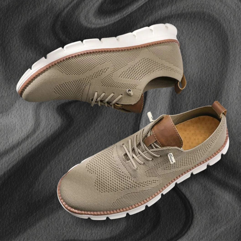 Scarpe Traspiranti Ultracomfort: Cachi-Bianco