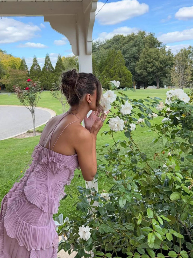 ELEONORA| ABITO ELEGANTE CON RUFFLI