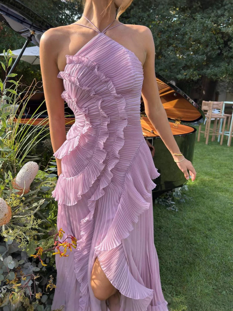 ELEONORA| ABITO ELEGANTE CON RUFFLI