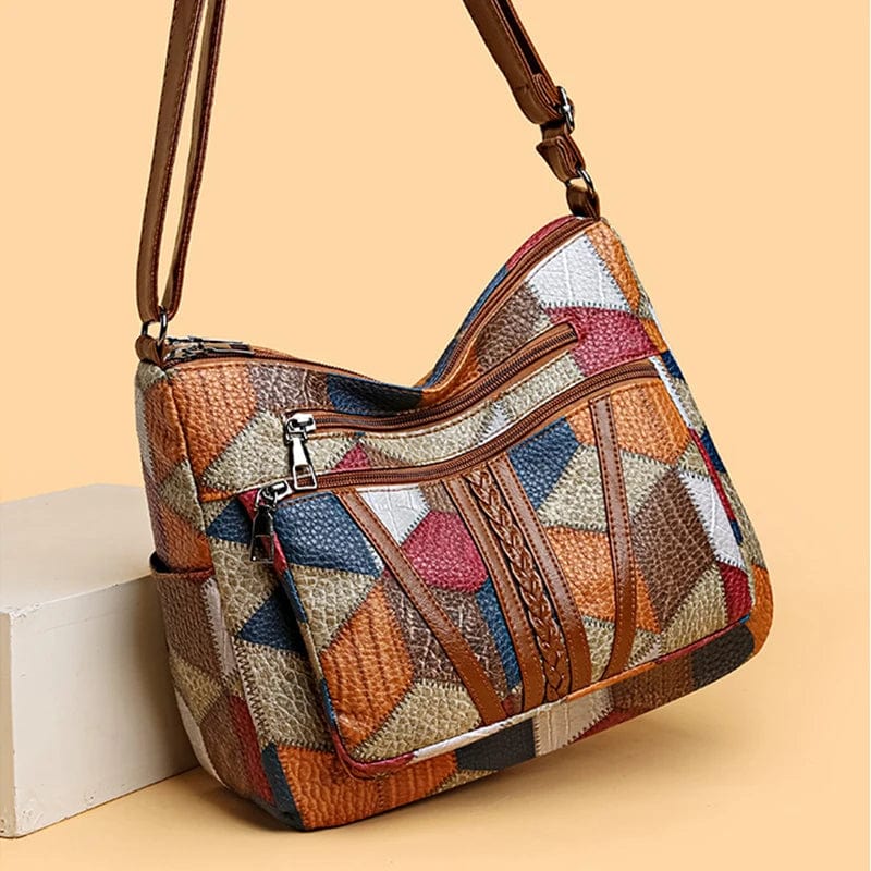 Solara — Borsa a mano artistica patchwork Aurea Montiel