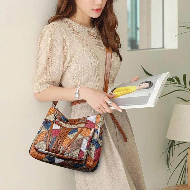 Solara — Borsa a mano artistica patchwork Aurea Montiel