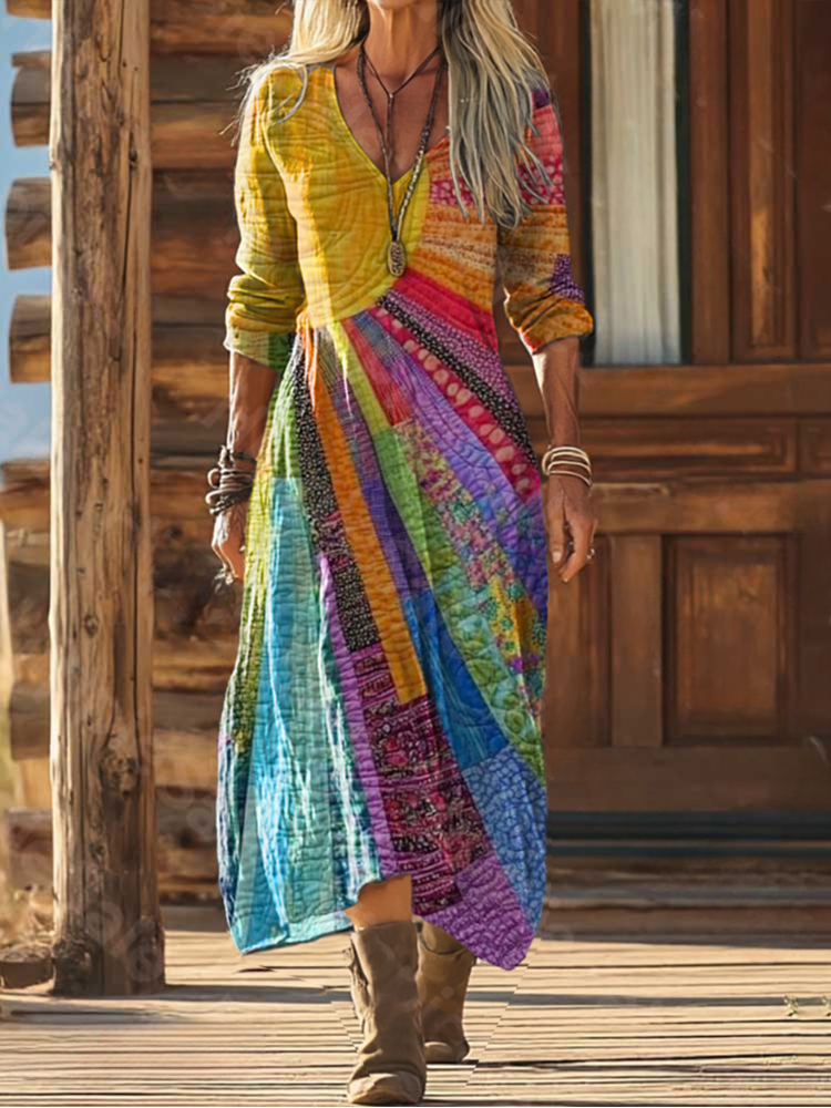 SOLAN | VESTIDO FLUIDO CON DISEÑO