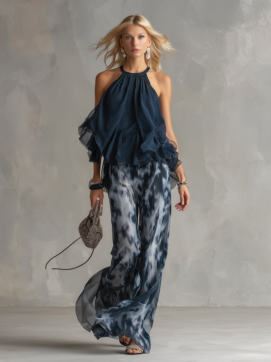 LUDOVICA | COMPLETO ELEGANTE IN CHIFFON