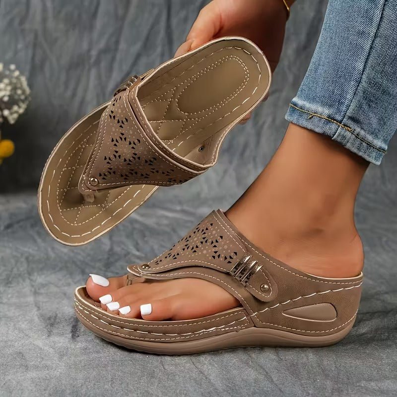 ANTONIA | SANDALIAS DE CUÑAS CÓMODAS - Aurea Montiel