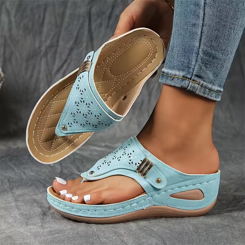 ANTONIA | SANDALIAS DE CUÑAS CÓMODAS - Aurea Montiel