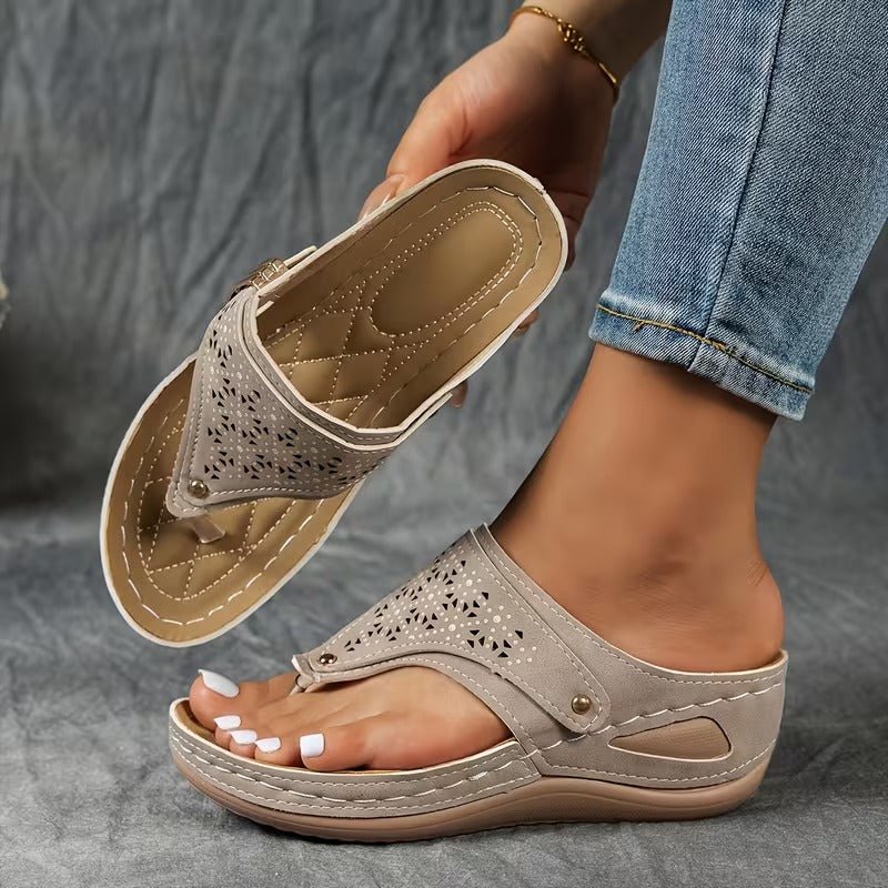 ANTONIA | SANDALIAS DE CUÑAS CÓMODAS - Aurea Montiel