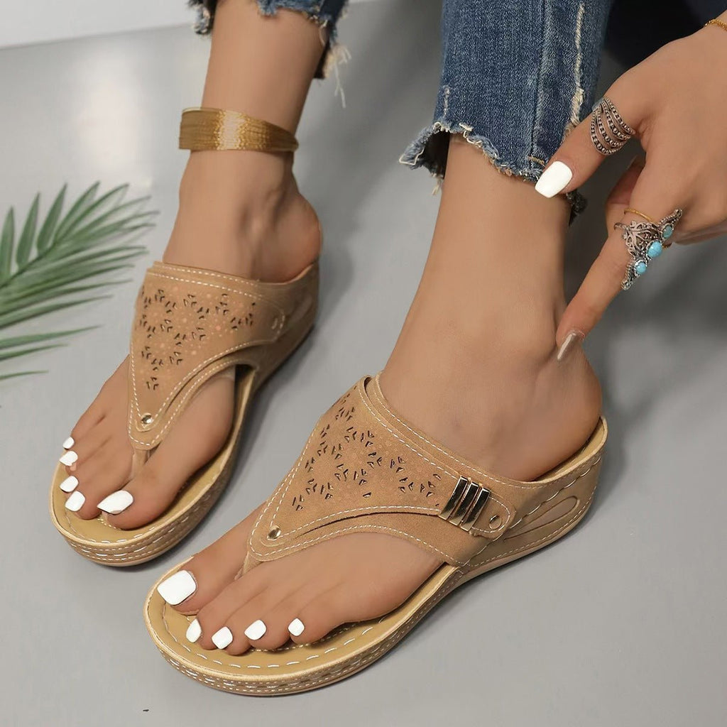 ANTONIA | SANDALIAS DE CUÑAS CÓMODAS - Aurea Montiel