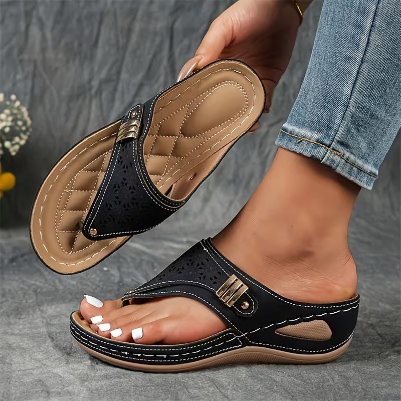 ANTONIA | SANDALIAS DE CUÑAS CÓMODAS - Aurea Montiel