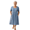 BAYAN | VESTIDO MIDI A RAYAS - Aurea Montiel