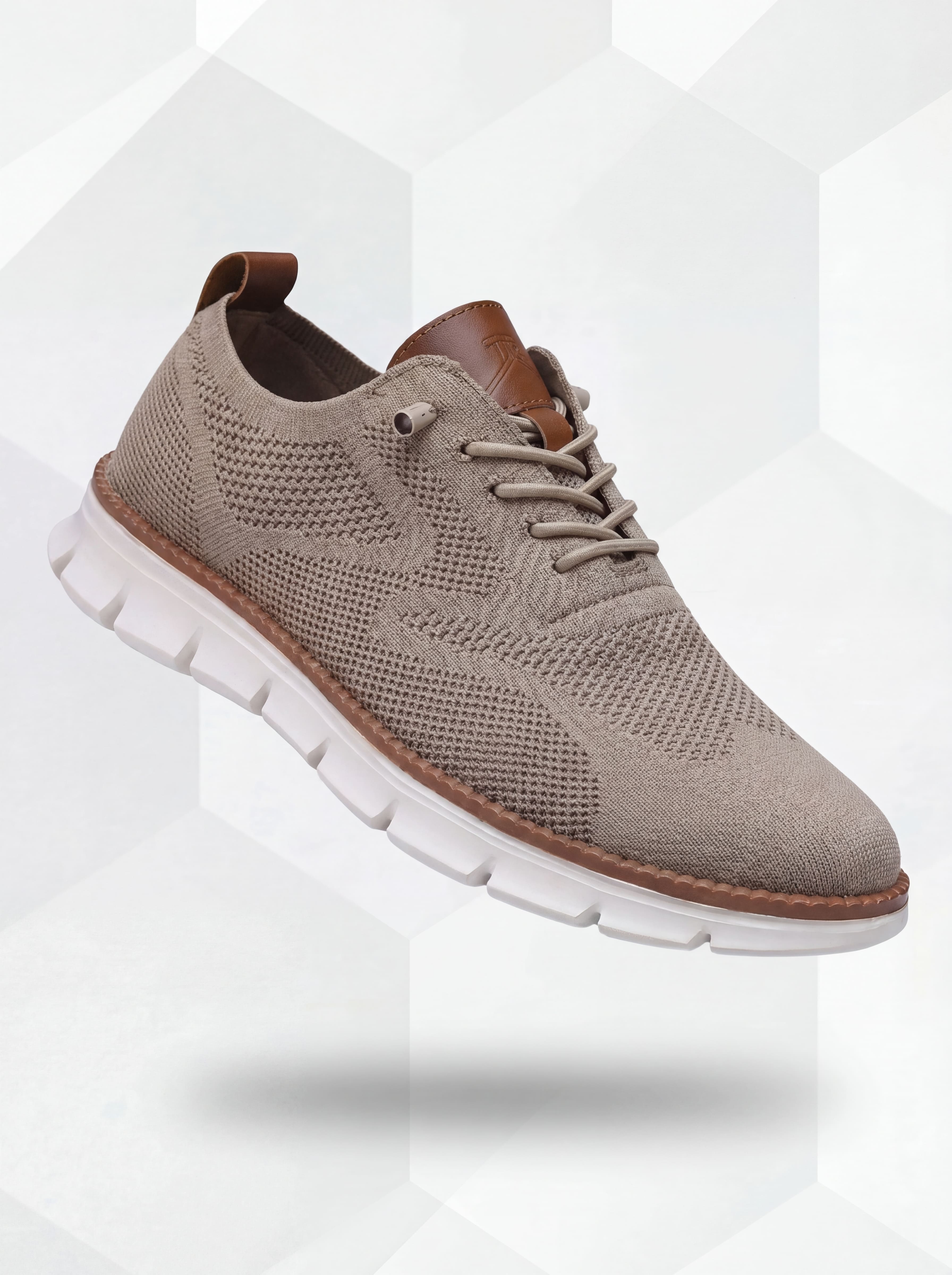 Scarpe Traspiranti Ultracomfort: Cachi-Bianco