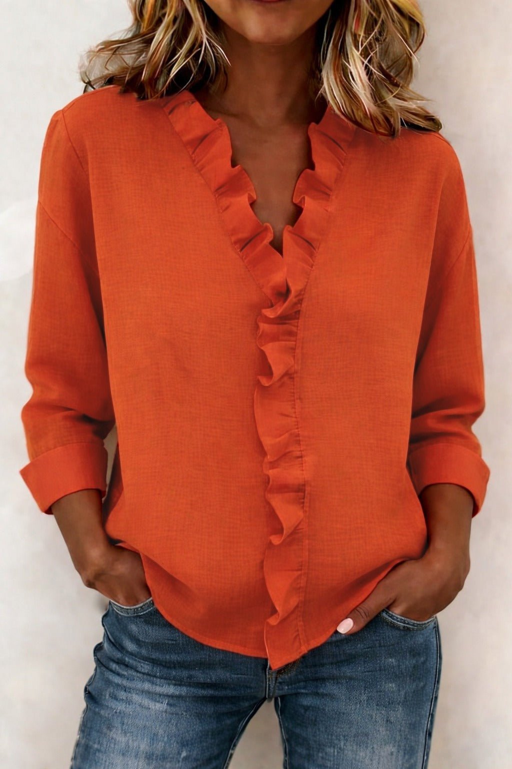 BELLA | BLUSA CON VOLANTES - Aurea Montiel