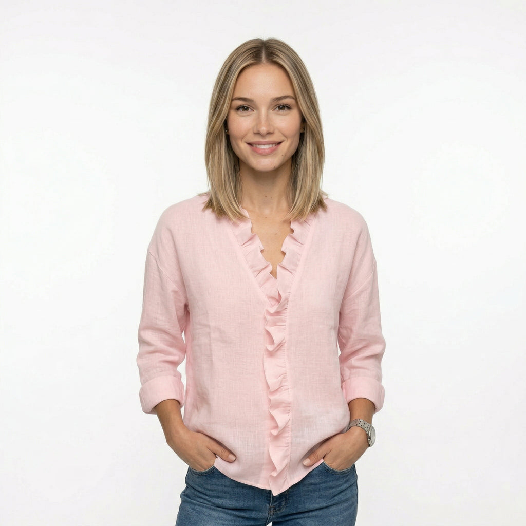 BELLA | BLUSA CON VOLANTES - Aurea Montiel