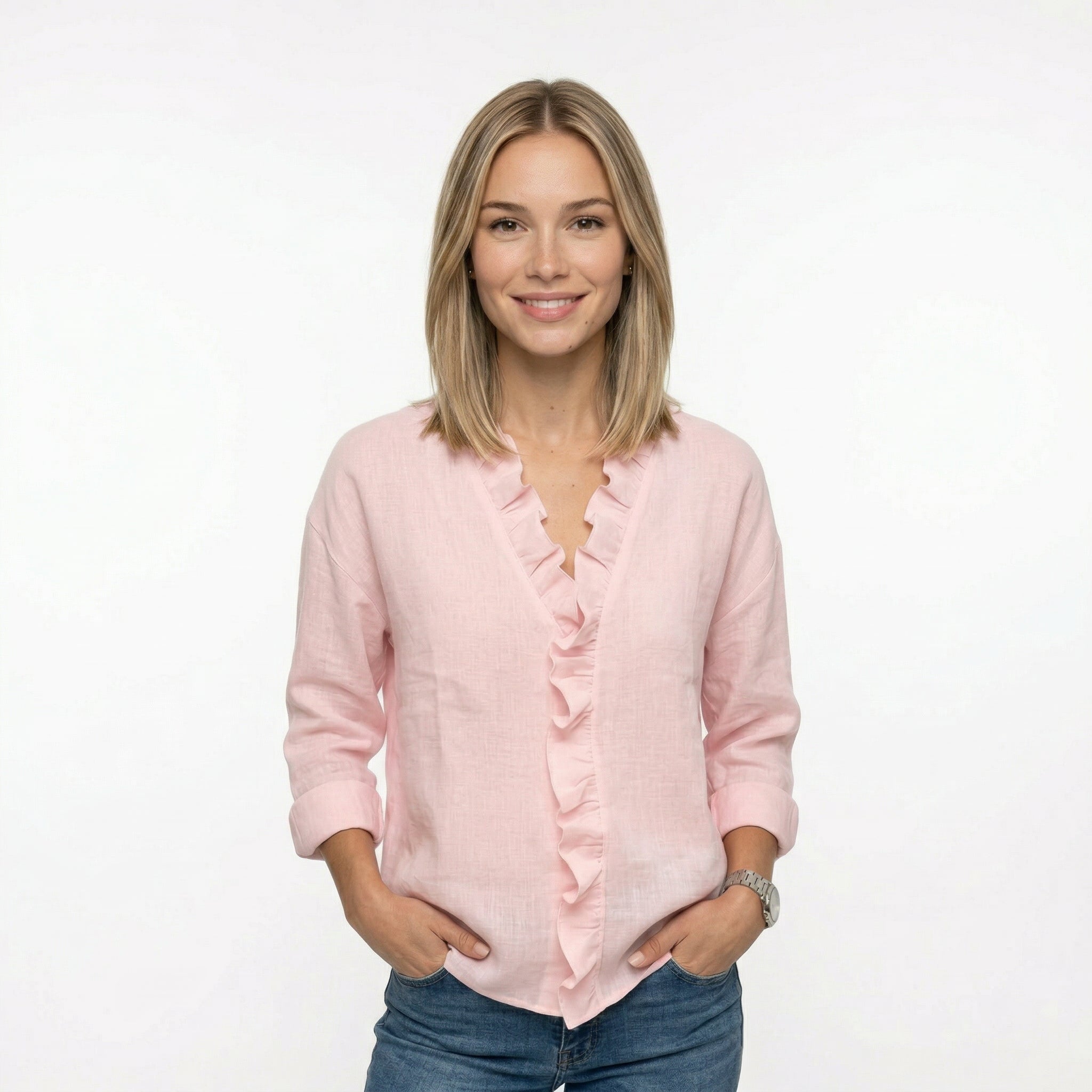 BELLA | BLUSA CON VOLANTES - Aurea Montiel