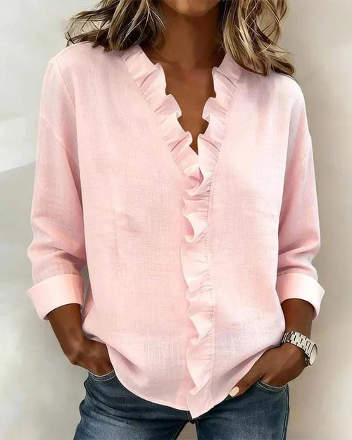 BELLA | BLUSA CON VOLANTES - Aurea Montiel
