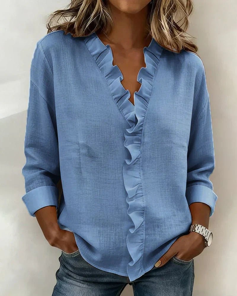 BELLA | BLUSA CON VOLANTES - Aurea Montiel