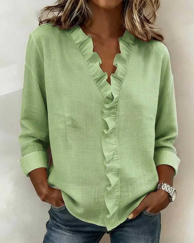 BELLA | BLUSA CON VOLANTES - Aurea Montiel