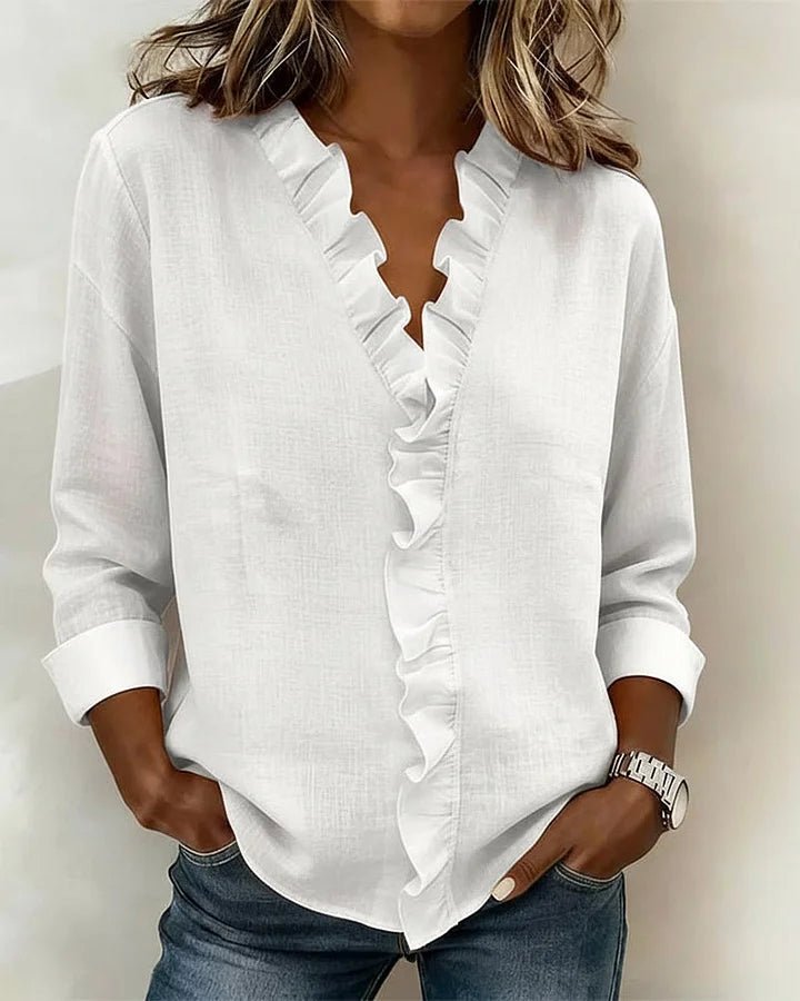 BELLA | BLUSA CON VOLANTES - Aurea Montiel
