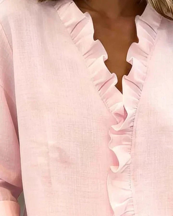 BELLA | BLUSA CON VOLANTES - Aurea Montiel