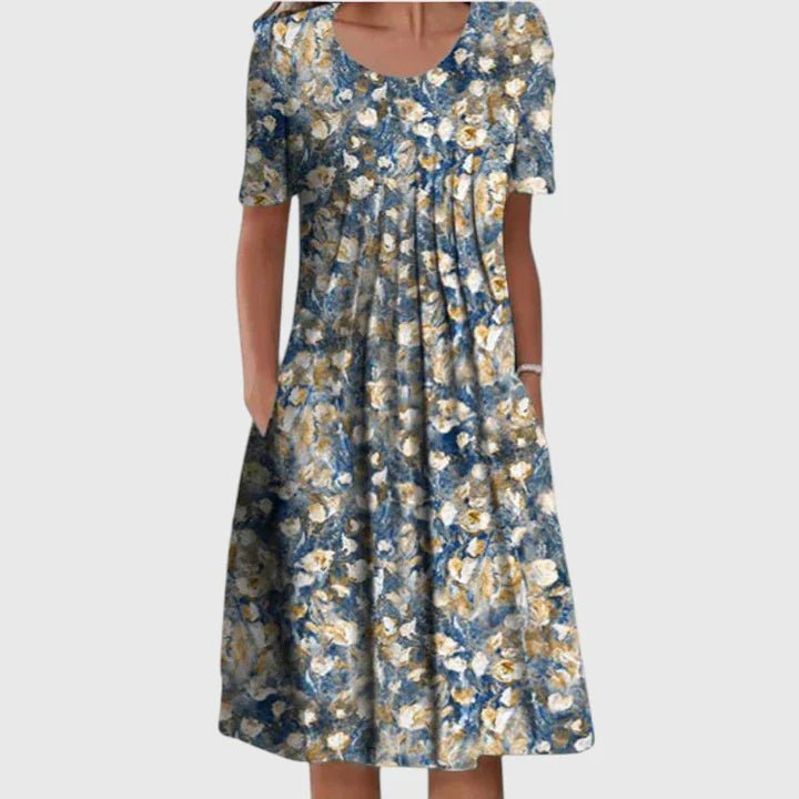 BLANCA | VESTIDO ELEGANTE FLORAL - Aurea Montiel