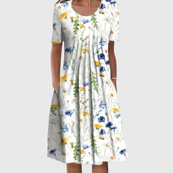BLANCA | VESTIDO ELEGANTE FLORAL - Aurea Montiel