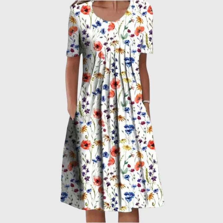 BLANCA | VESTIDO ELEGANTE FLORAL - Aurea Montiel