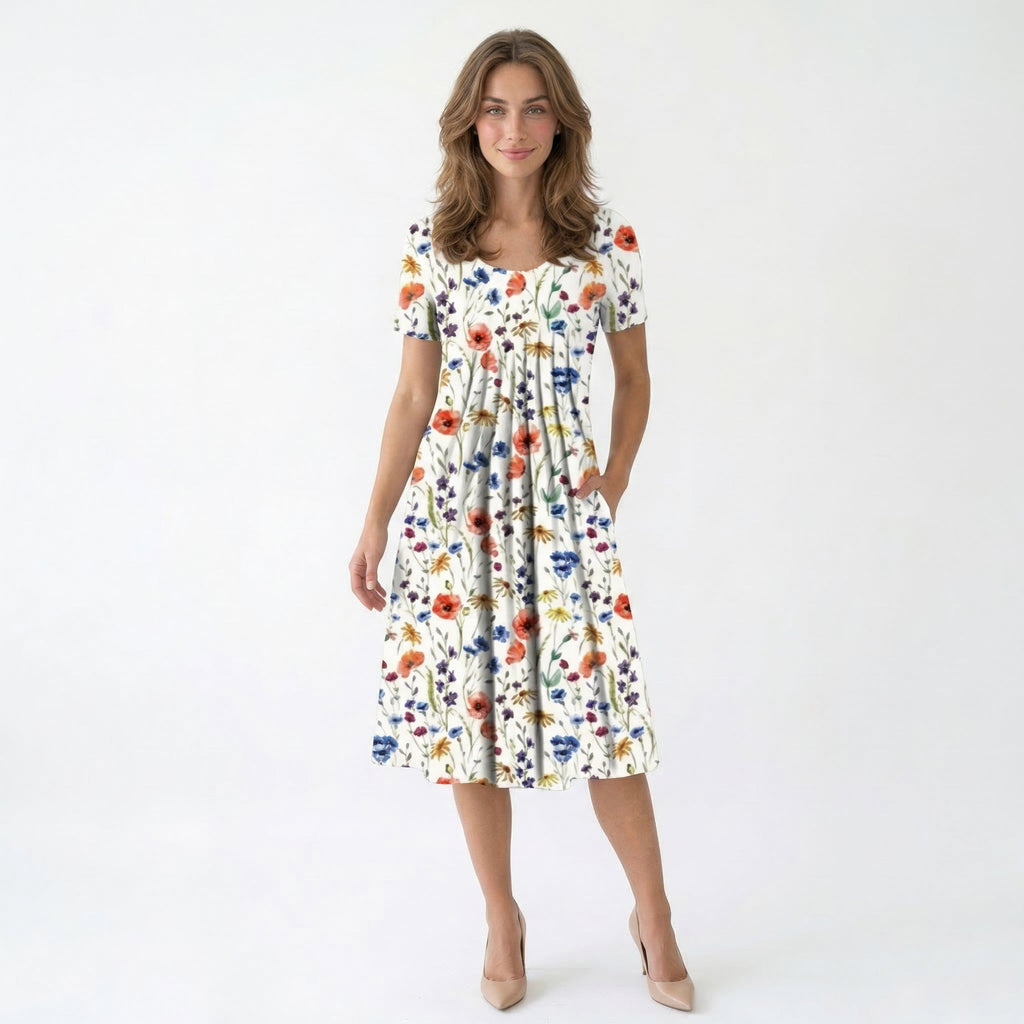 BLANCA | VESTIDO ELEGANTE FLORAL - Aurea Montiel