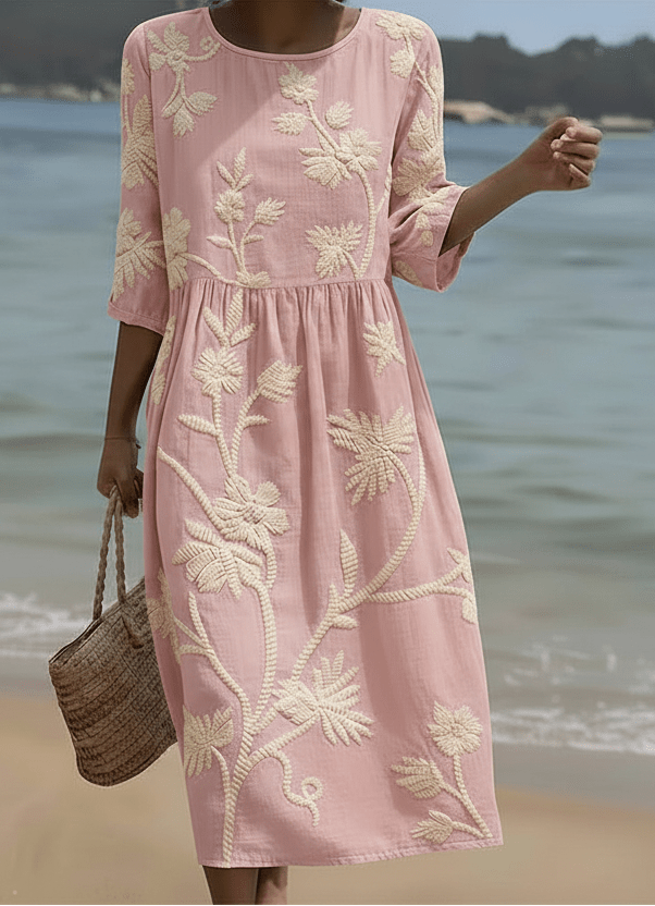 CANDIDA | VESTIDO MIDI FLORAL - Aurea Montiel