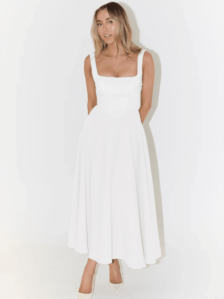 CARLA | VESTIDO MIDI ELEGANTE - Aurea Montiel