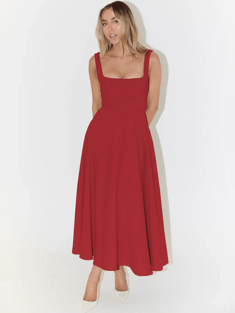 CARLA | VESTIDO MIDI ELEGANTE - Aurea Montiel