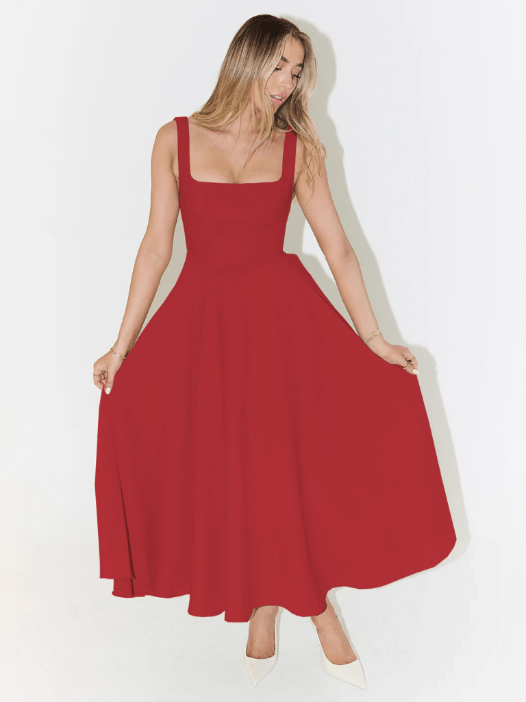 CARLA | VESTIDO MIDI ELEGANTE - Aurea Montiel