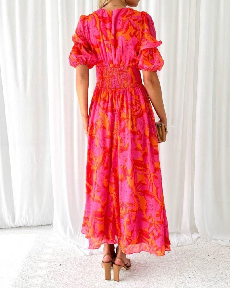 CARMINA | VESTIDO MAXI ESTAMPADO - Aurea Montiel