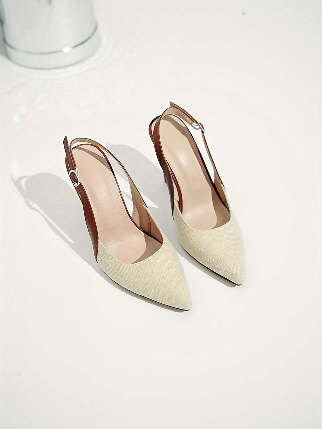 Amelia™ | Scarpe con tacco slingback e dettagli a contrasto