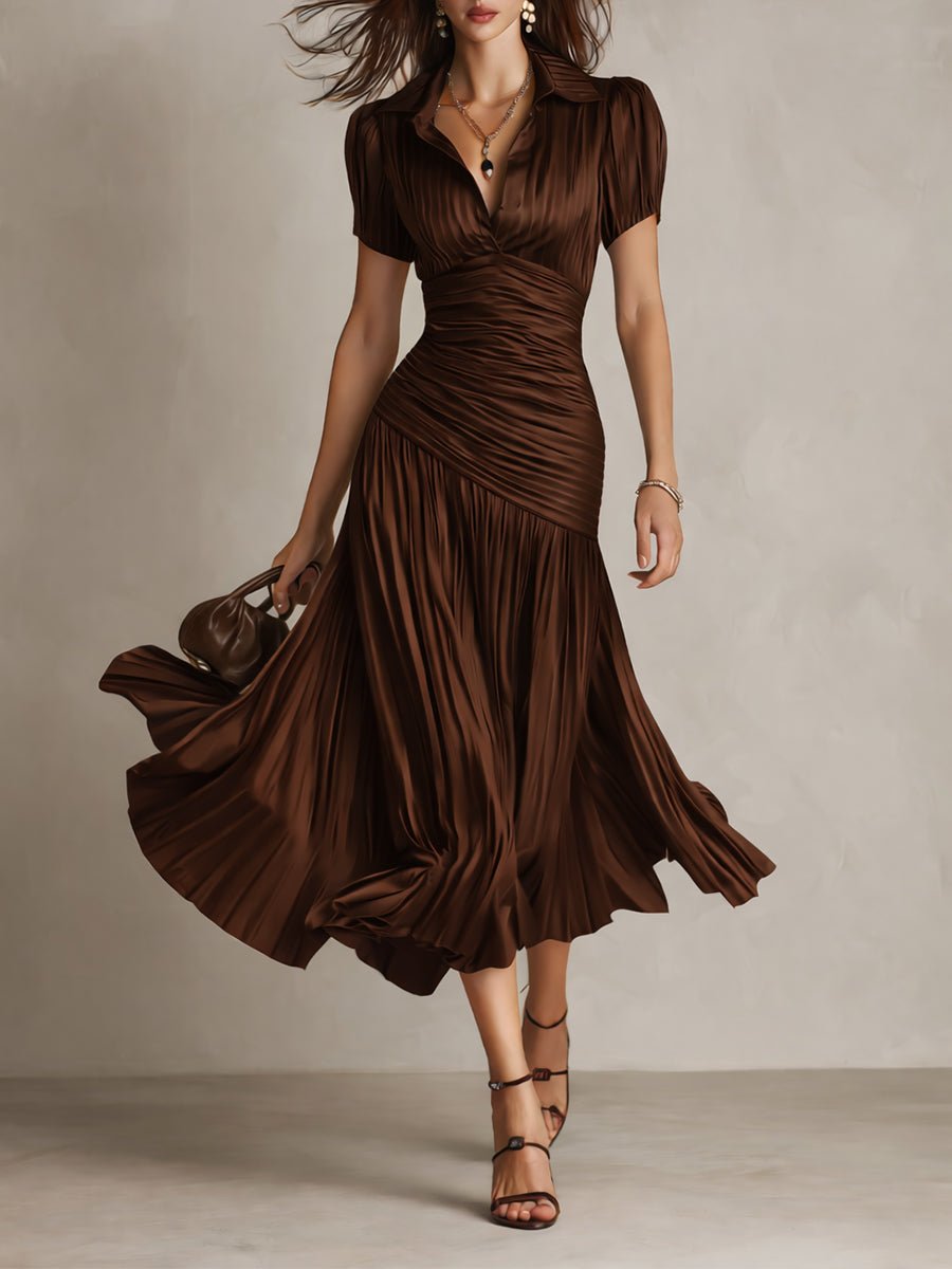 CELIA | VESTIDO SATINADO - Aurea Montiel