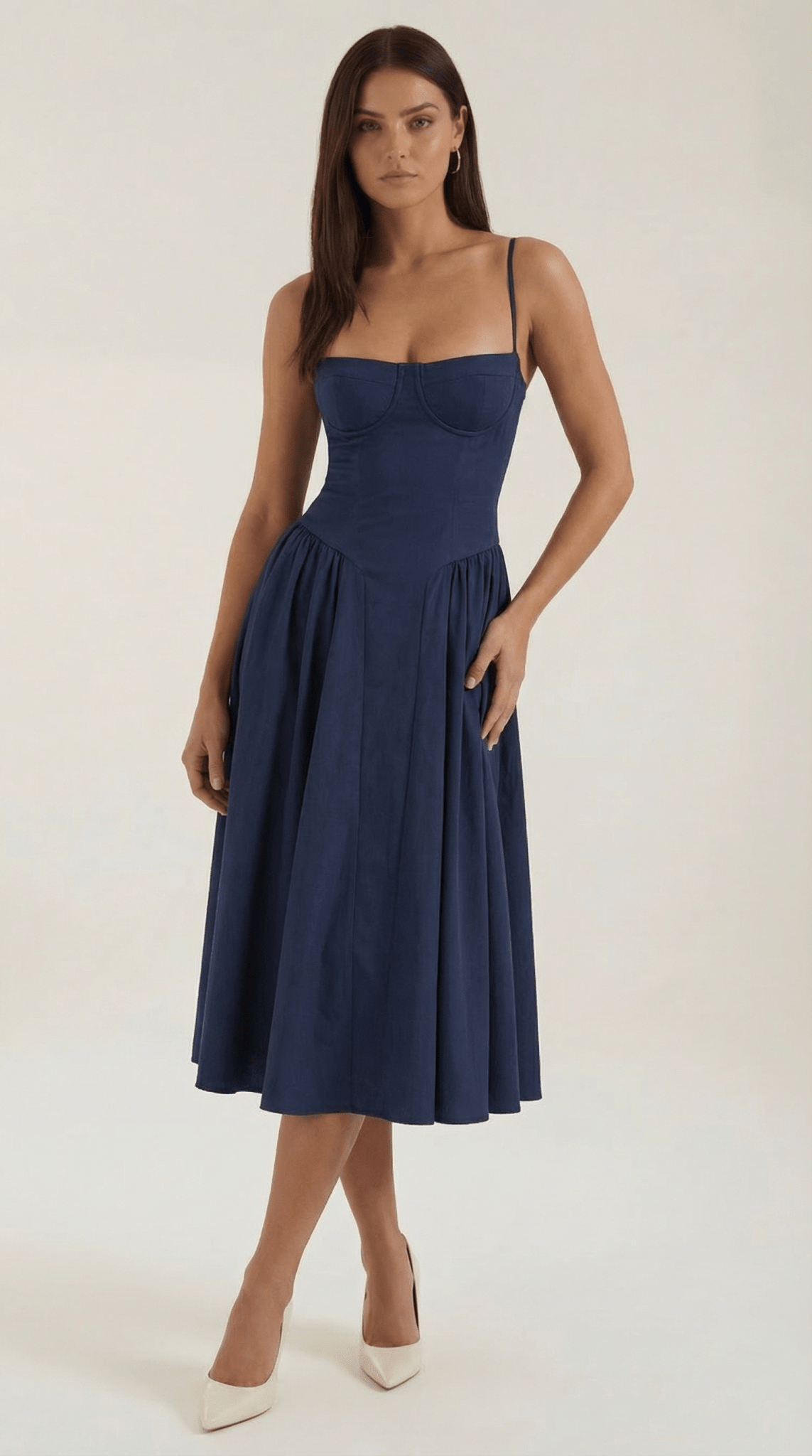 CLAUDIA | VESTIDO MIDI CON CORSÉ - Aurea Montiel