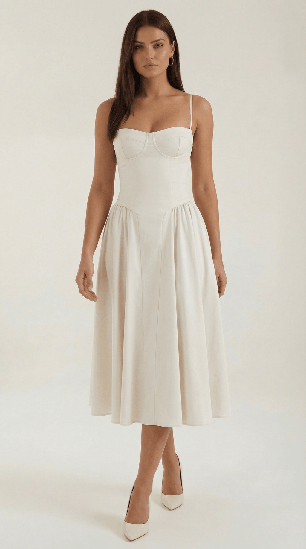CLAUDIA | VESTIDO MIDI CON CORSÉ - Aurea Montiel
